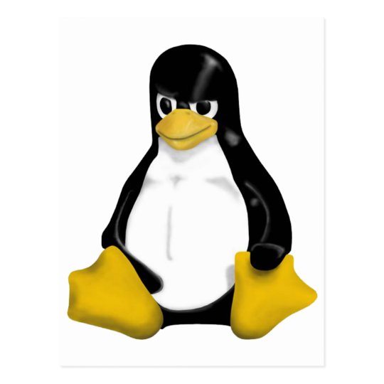 ANGRY LINUX TUX PENGUIN POSTCARD | Zazzle.com