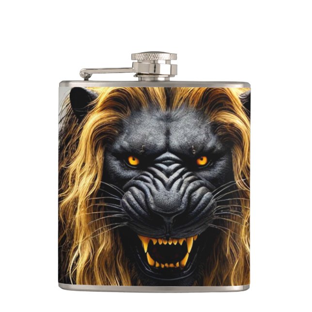 Angry Lion Flask (Front)
