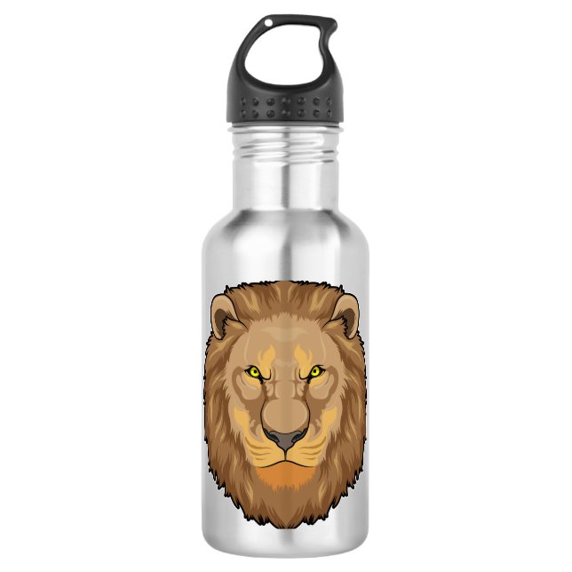 Angry Lion Stainless Steel Water Bottle (Front)