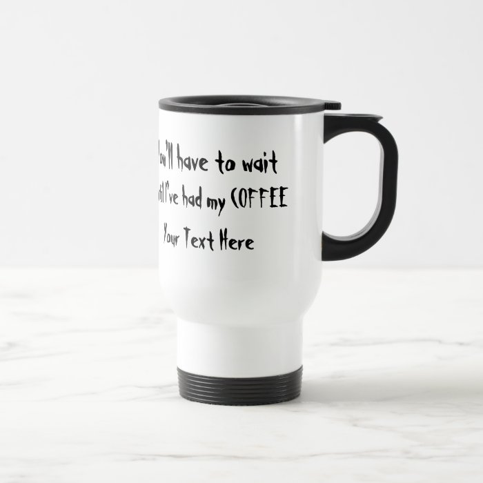 Angry Llama Wait Till I've Had Coffee Funny Mug