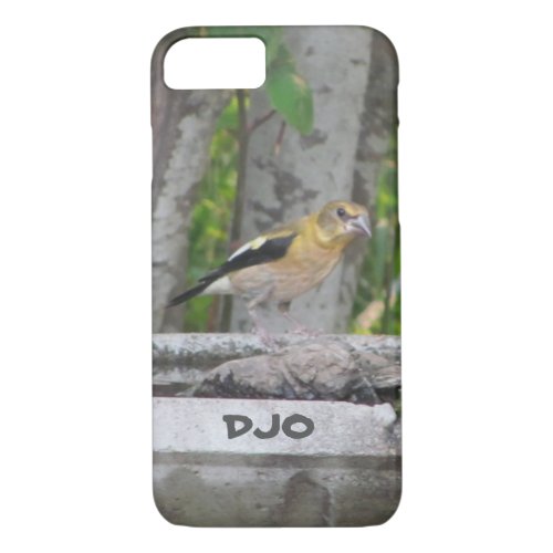 Angry Looking Bird with Your Initials iPhone 87 Case