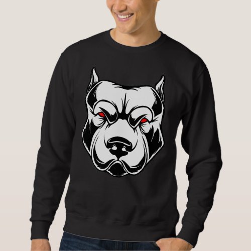 Angry Mad Pitbull American Bully Dangerous Dog Bre Sweatshirt