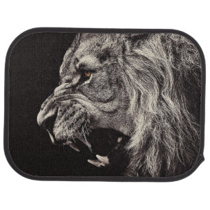 Angry Male Lion Car Floor Mat