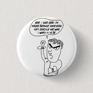 Angry Man magnet Button