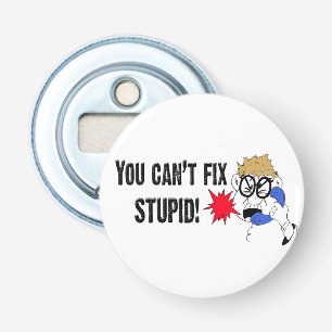 Angry Man On Phone Humor Bottle Opener