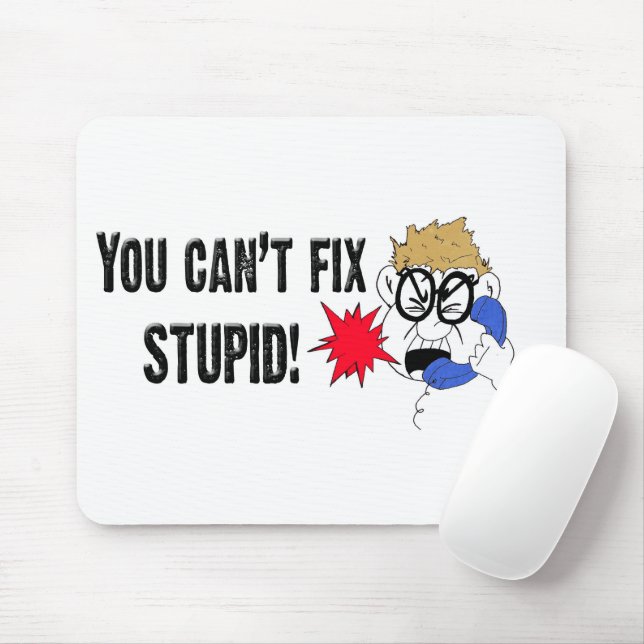 Angry Man On Phone Humor Mouse Pad (With Mouse)