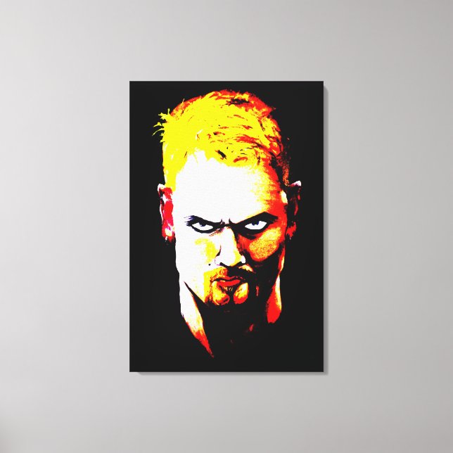 Angry Man Staring color Canvas Print (Front)