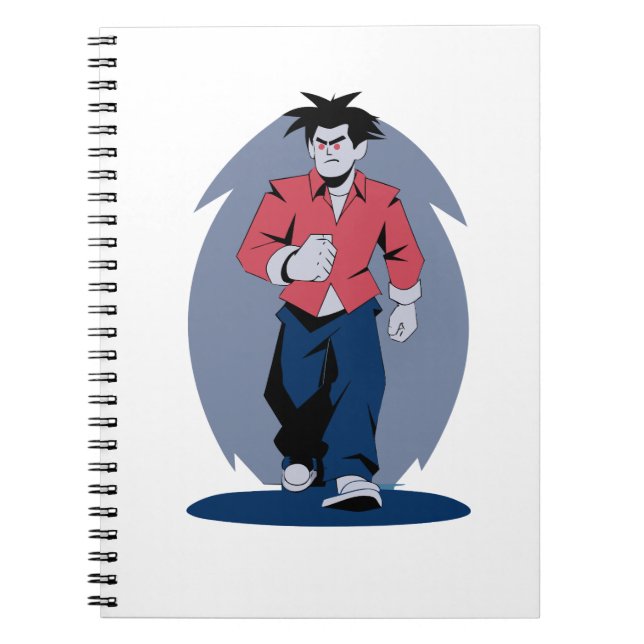 Angry man walking notebook (Front)