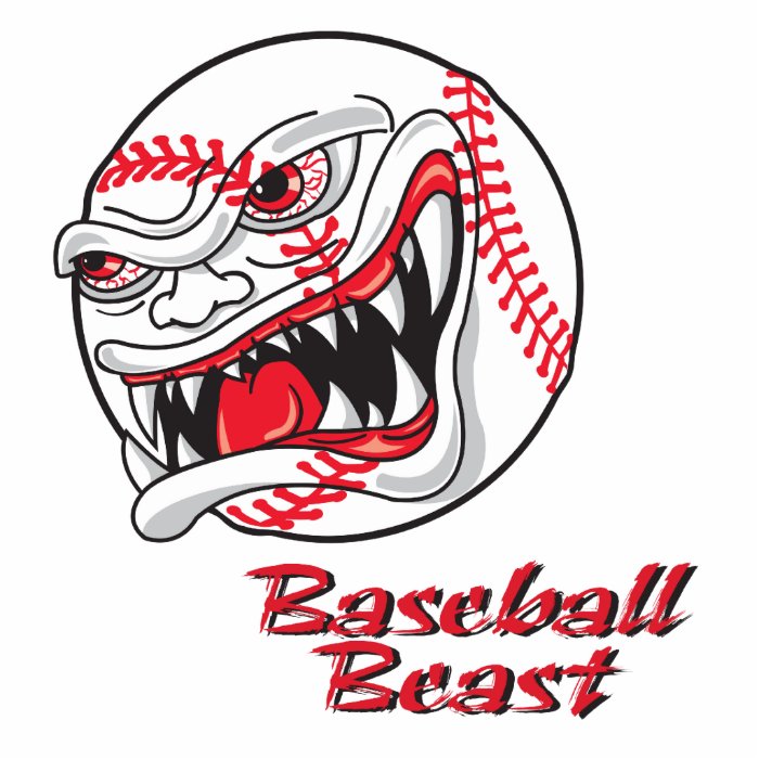 angry mean baseball vaseball beast photo cutouts