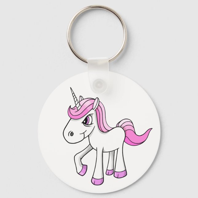 Angry Meany Unicorn Pony Key Chain (Front)