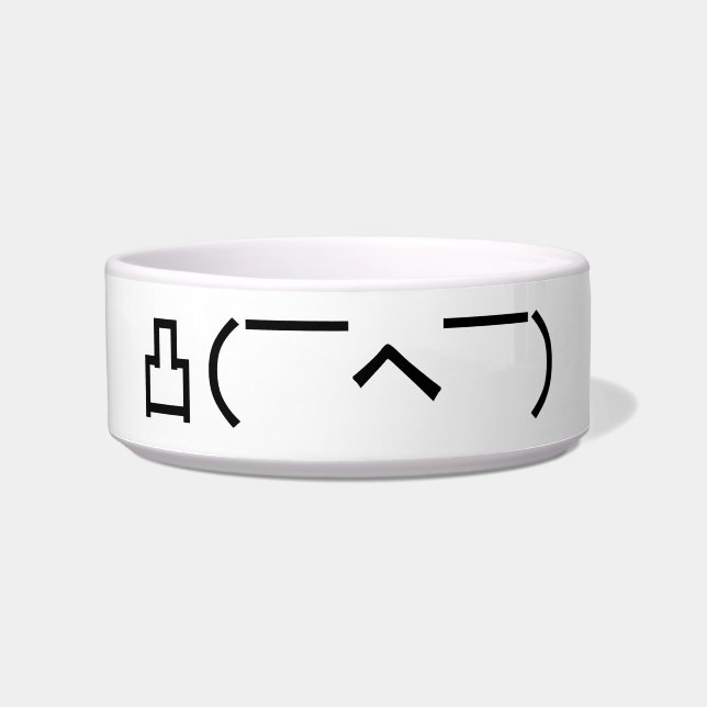 Angry Middle Finger Emoticon Japanese Kaomoji Bowl (Front)