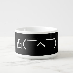 Angry Middle Finger Emoticon Japanese Kaomoji Bowl