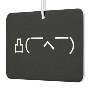 Angry Middle Finger Emoticon Japanese Kaomoji Car Air Freshener