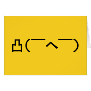 Angry Middle Finger Emoticon Japanese Kaomoji Cards