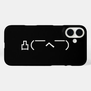 Angry Middle Finger Emoticon Japanese Kaomoji iPhone 16 Plus Case