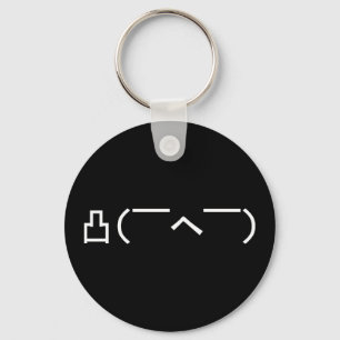 Angry Middle Finger Emoticon Japanese Kaomoji Keychain
