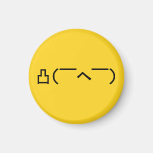Angry Middle Finger Emoticon Japanese Kaomoji Magnet