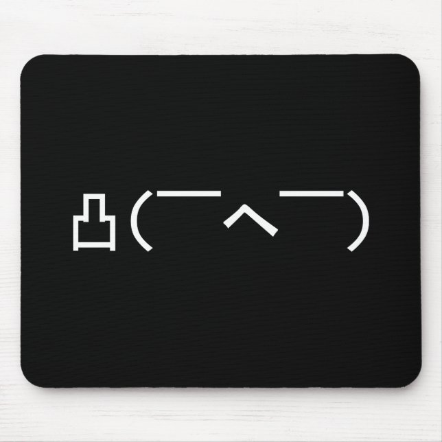 Angry Middle Finger Emoticon Japanese Kaomoji Mouse Pad (Front)