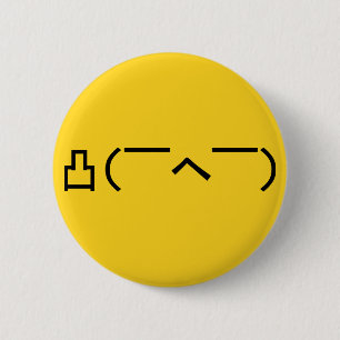 Angry Middle Finger Emoticon Japanese Kaomoji Pinback Button