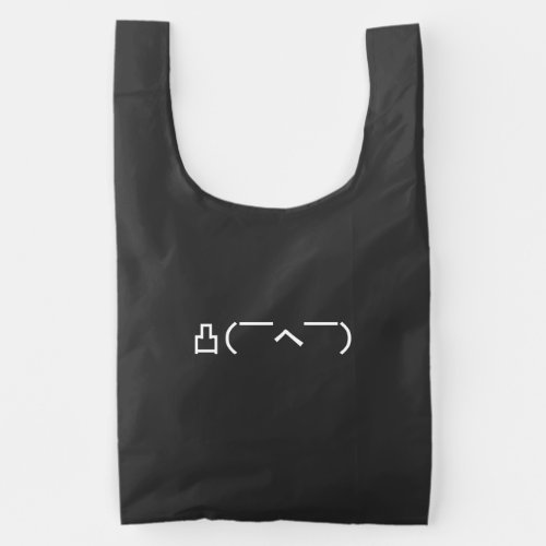 Angry Middle Finger Emoticon Japanese Kaomoji Reusable Bag