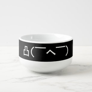 Angry Middle Finger Emoticon Japanese Kaomoji Soup Mug