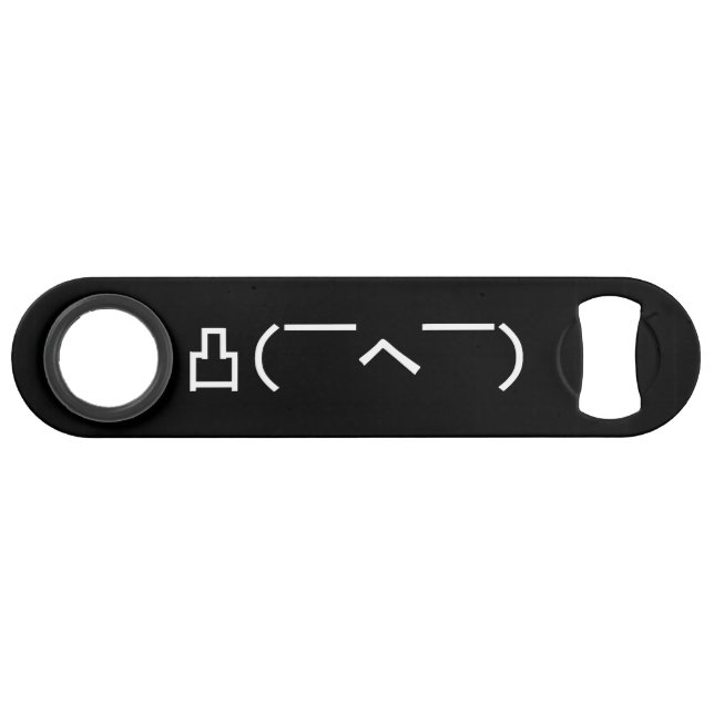 Angry Middle Finger Emoticon Japanese Kaomoji Speed Bottle Opener (Front (Horizontal))