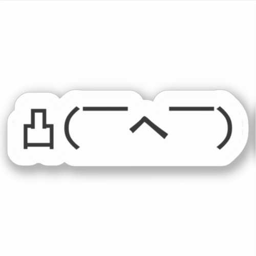 Angry Middle Finger Emoticon Japanese Kaomoji Stic Sticker