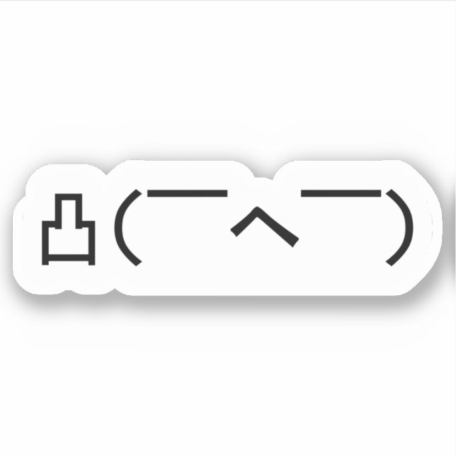 Angry Middle Finger Emoticon Japanese Kaomoji Stic Sticker (Front)