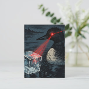Angry Minnesota Loon Melting Ice Cube  Postcard