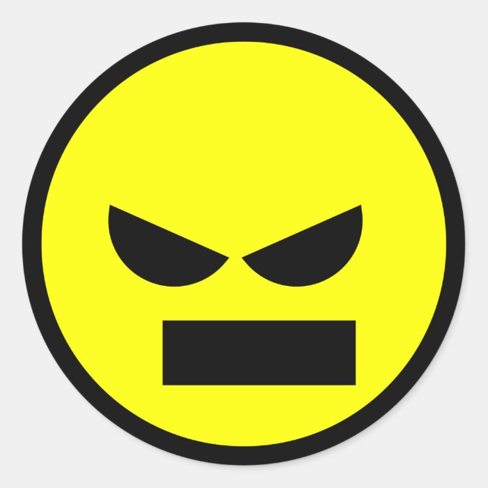 Angry Mister Anti Smiley Face Sticker on PopScreen