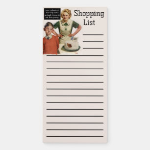 Angry Mom and Ruined Cake - Retro Funny Magnetic Notepad