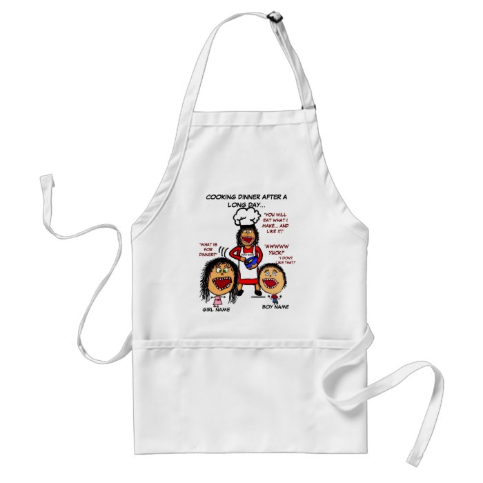 Angry Mom Cooking Cartoon Apron