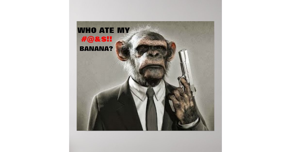 Angry Monkey Poster | Zazzle
