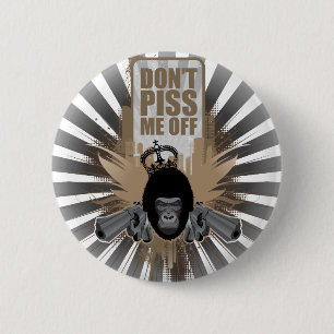 Angry Monkey with Gun Button