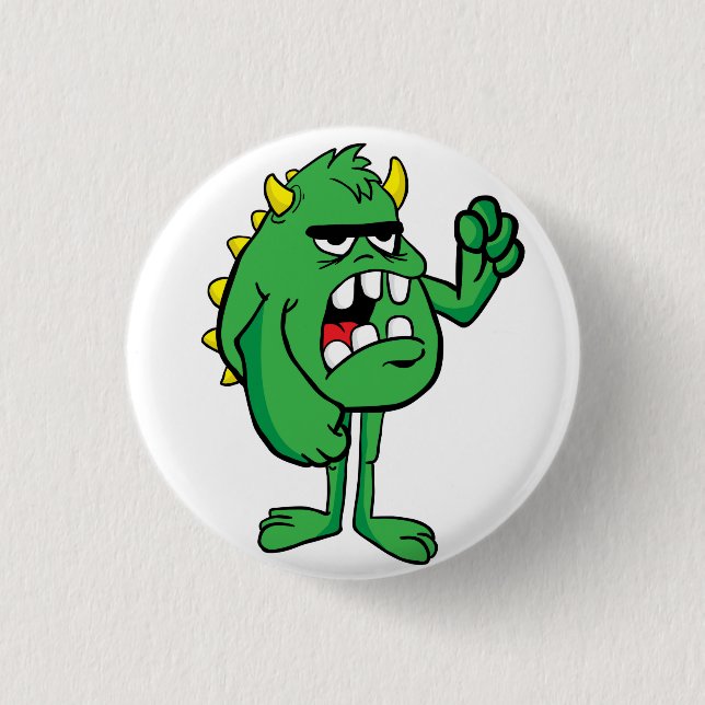 angry monster button (Front)