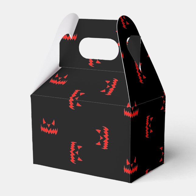 Angry monster on black favor boxes (Front Side)