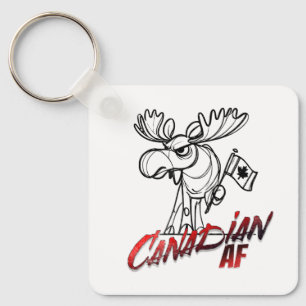 Angry Moose Canadian AF Keychain