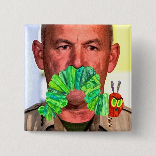 Angry Mustache Button (Front)