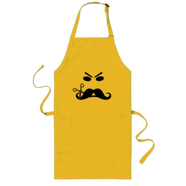 Angry Mustache custom apron - choose style (Front)