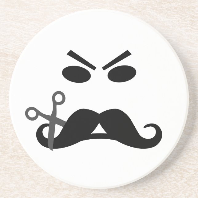 Angry Mustache custom coaster (Front)