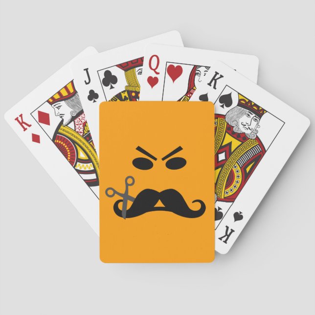 Angry Mustache custom playing cards (Back)
