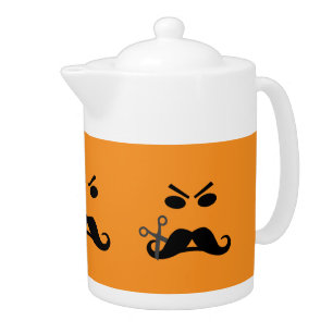 Angry Mustache custom teapot