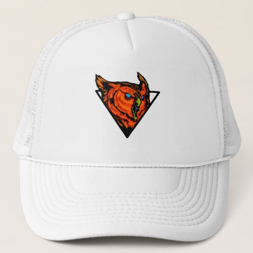 Angry Orange Owl Trucker Hat