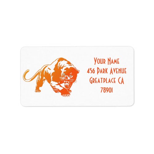 Angry Orange Transparent Tiger Address Lable Label