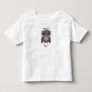 Angry Owl Painting By SilverLeaf Toddler T-shirt
