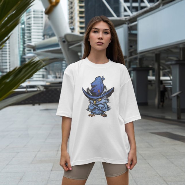 Angry Owl With Witch Hat   T-Shirt (Creator Uploaded)