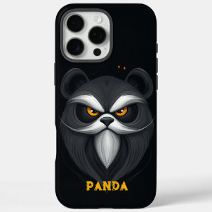 Angry Panda Black iPhone 16 Pro Max Case