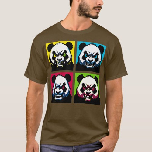 Angry Panda Funny Panda Art T_Shirt