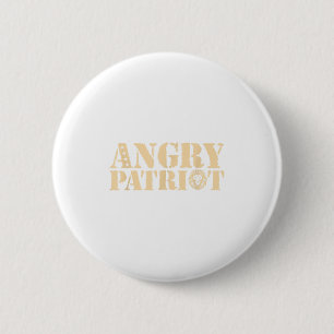 Angry Patriot American Flag Us Patriot Design Wome Button