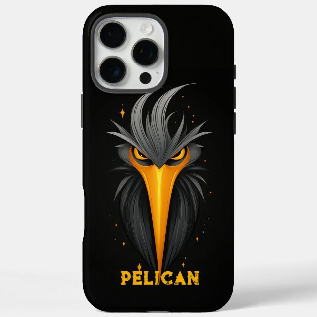 Angry Pelican Black Case-Mate iPhone Case (Back)